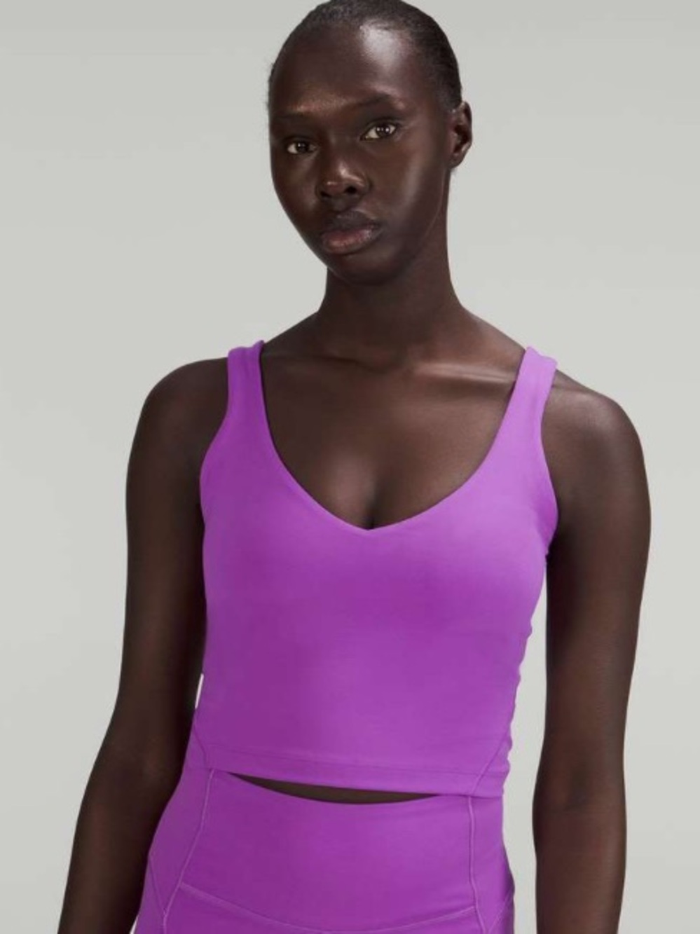 lululemon athletica V-Neck Cropped Tank - Vibrant Purple